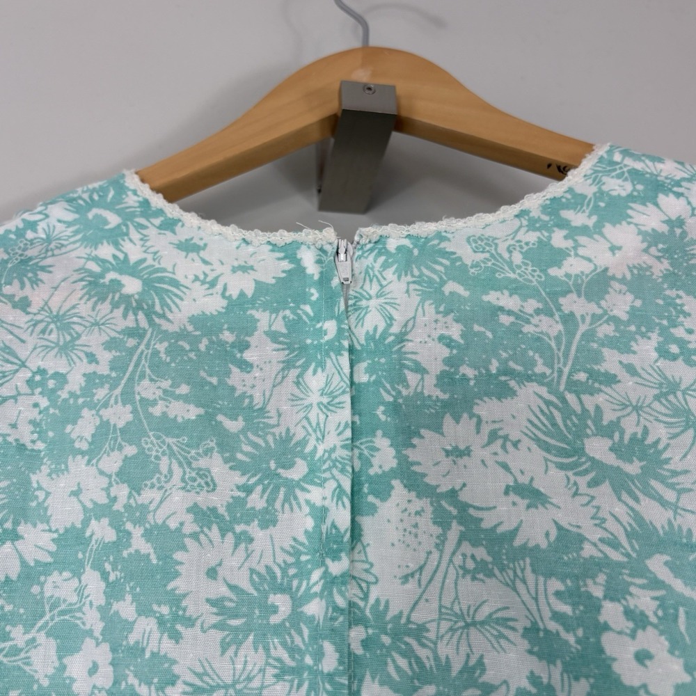 Country Western Puff Sleeve 60s 70s Vintage Full Circle Skirt Prairie Dress S/M - Picture 8 of 13